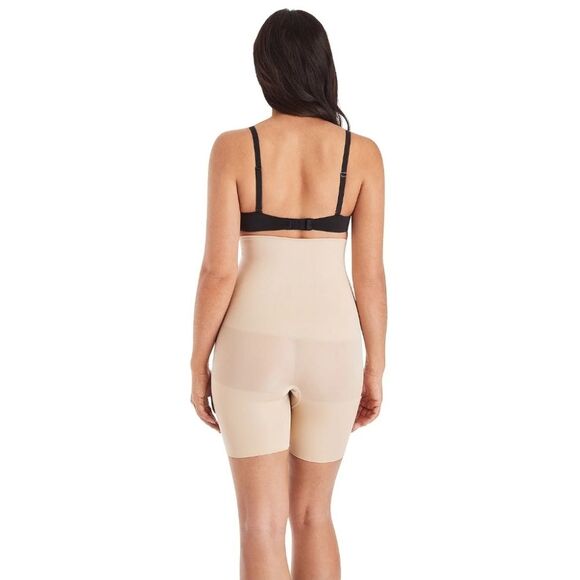Maidenform Cool Comfort Firm Hi Waist Thigh Slimmer Shapewear 12622 Beige NWT - Picture 2 of 16